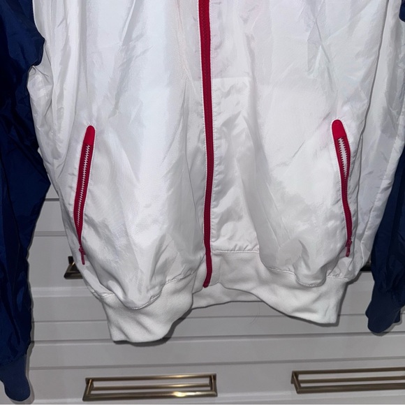 Nike Mens Sportswear Windbreaker Jacket Loose Fit Medium red white and blue - Picture 3 of 8